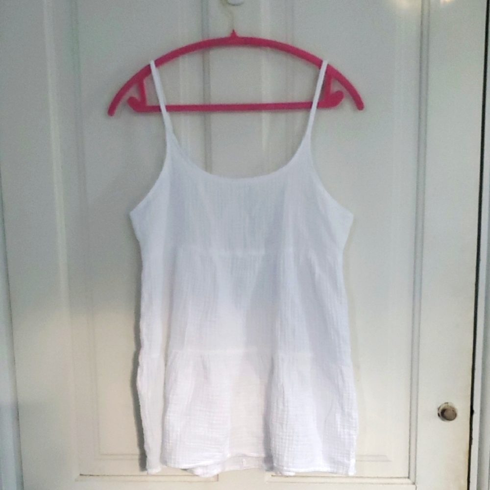 Wild Fable White Gauzy Babydoll Tank